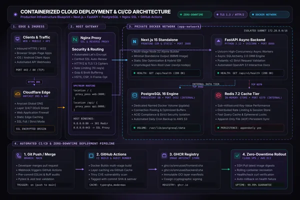 Architecting and Deploying Full-Stack Applications to Production Cloud with Docker, Nginx, and GitHub Actions